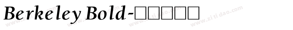 Berkeley Bold字体转换